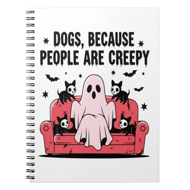 Cuaderno Fantasma Perro Halloween Fantasma Fantasma Png 2 (Frente)