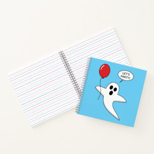 Cuaderno Fantasma Personalizado con globo rojo