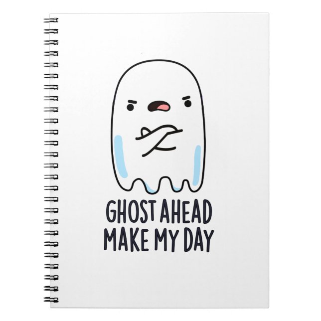 Cuaderno Fantasma por delante Haz que mi día Chiste diverti (Frente)