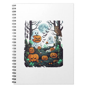 Cuaderno Fantasmagóricos murciélagos luna llena búhos calab