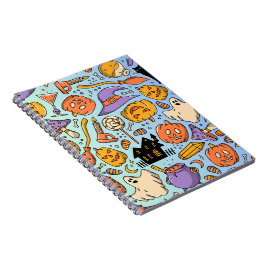 Cuaderno Fantasmas, Calabazas, Gatos y Diseño Continuo Espe