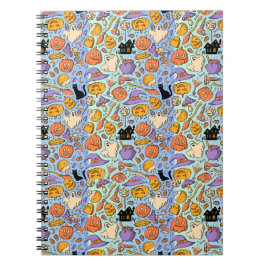 Cuaderno Fantasmas, Calabazas, Gatos y Diseño Continuo Espe