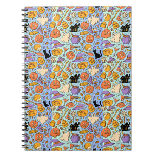 Cuaderno Fantasmas, Calabazas, Gatos y Diseño Continuo Espe