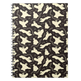 Cuaderno Fantasmas cremosos - patrón de Halloween.