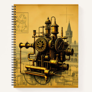 Cuaderno Fantástica máquina Steampunk