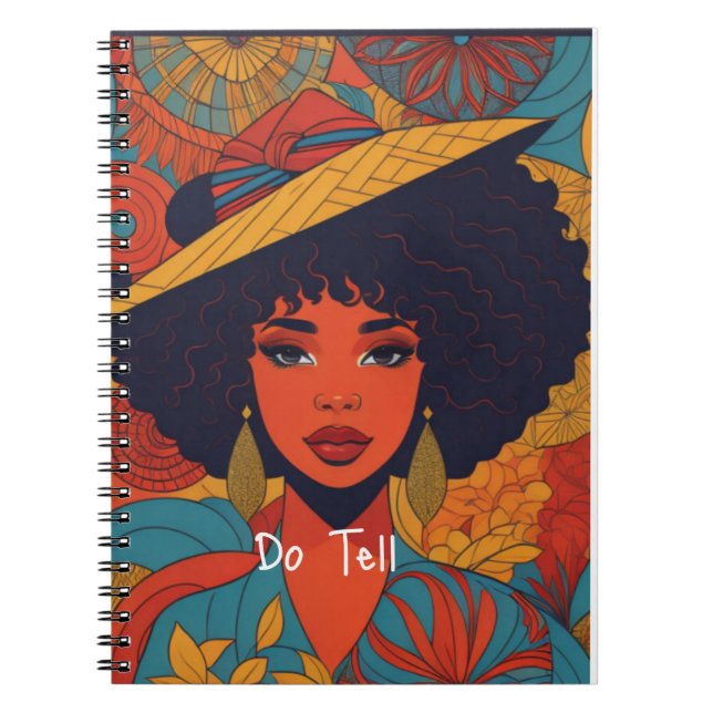 Cuaderno Fantástico bloc de notas de mujer africana (Frente)