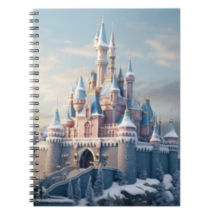Cuaderno Fantástico castillo digital en las montañas