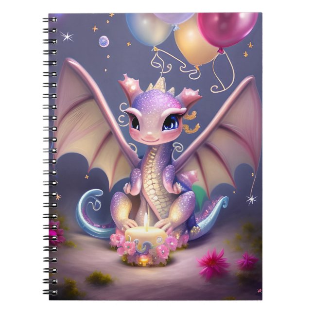 Cuaderno Fantasy Cute Kawaii bebé dragón Postcard (Frente)