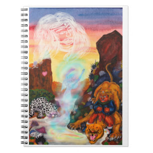Cuaderno Fantasy Eros León Princesa Diosa de Nieve Leopardo