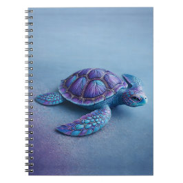Cuaderno Fantasy Sea Turtle in Blue & Purple, Peaceful 