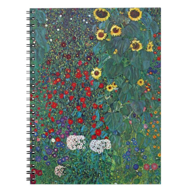 Cuaderno Farmergarden w Sunflower por Klimt, Flores de époc (Frente)