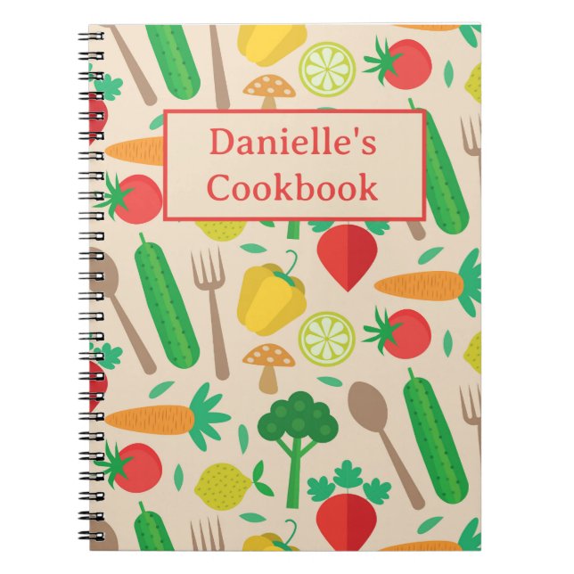 Cuaderno Farmers Market Vegetables  Custom Cookbook (Frente)