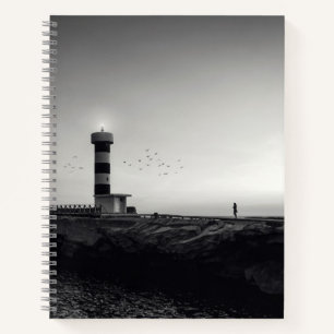 Cuaderno Faro al atardecer