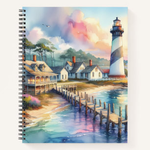 Cuaderno Faro costero y cabañas de playa