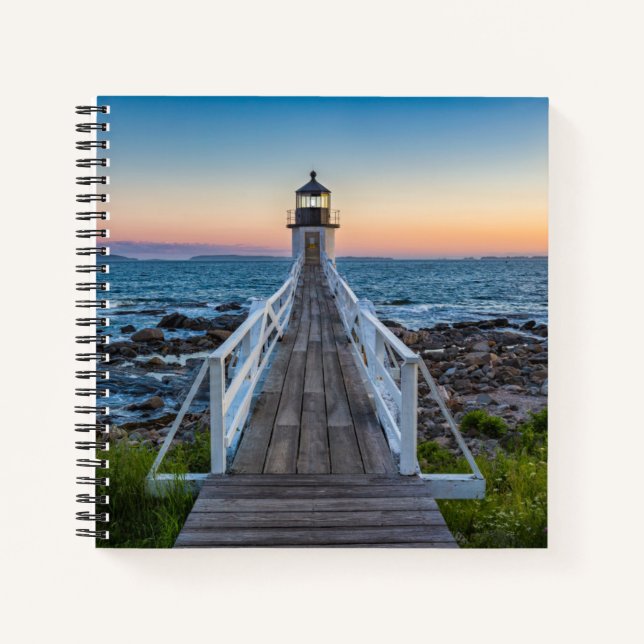Cuaderno Faro de Marshall Point al atardecer (Anverso)