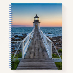 Cuaderno Faro de Marshall Point al atardecer