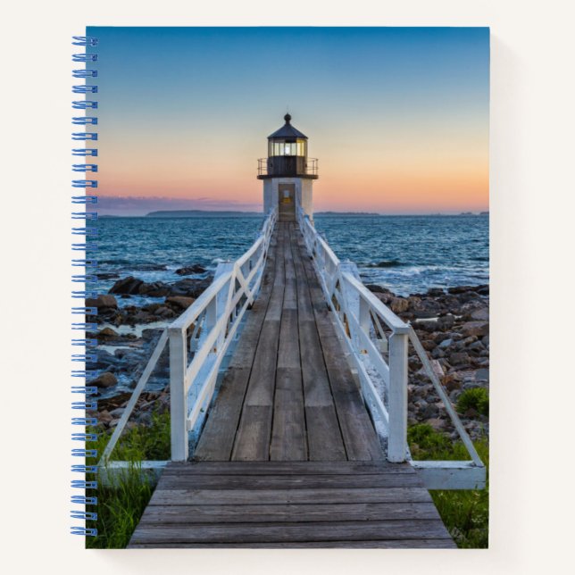 Cuaderno Faro de Marshall Point al atardecer (Anverso)