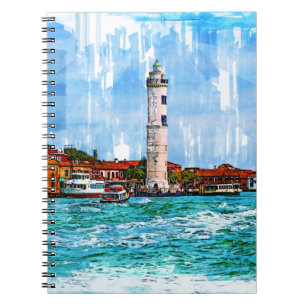 Cuaderno Faro de Murano, Venecia, Italia.