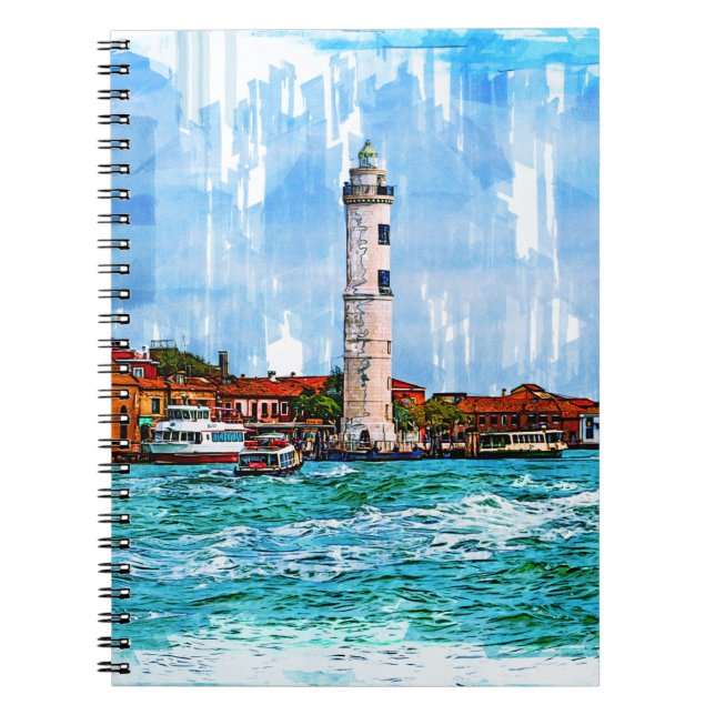 Cuaderno Faro de Murano, Venecia, Italia. (Frente)