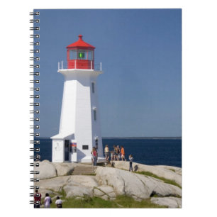Cuaderno Faro en Peggy's Cove, Nueva Escocia, Canadá.