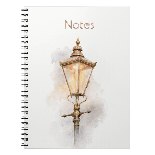 Cuaderno Farol de Calle Marrón Crema Claro (Frente)