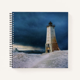 Cuaderno Faros Faro Frankfort Lago Michigan