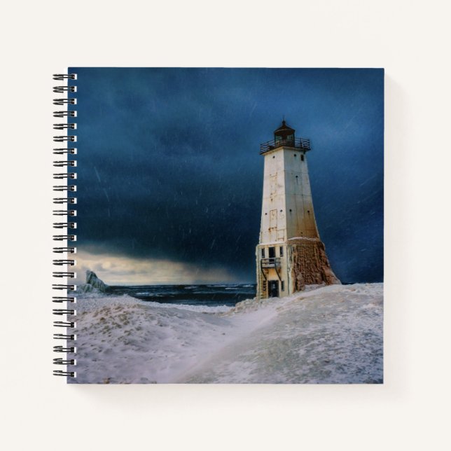 Cuaderno Faros | Faro Frankfort Lago Michigan (Anverso)