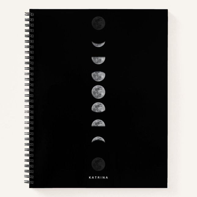 Cuaderno Fases lunares de la luna nombre Celestial personal (Anverso)