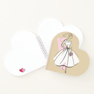 Cuaderno Fashion Bride Neutral para el corazón del portátil