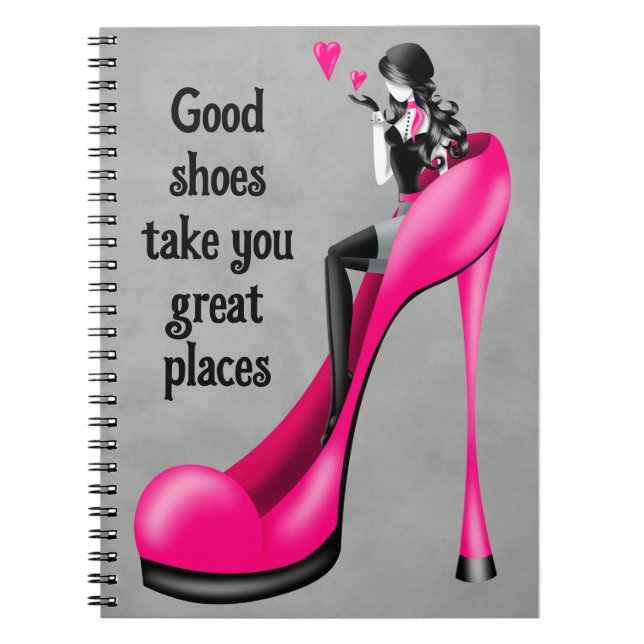 Cuaderno Fashion Diva in Stiletto   pink (Frente)