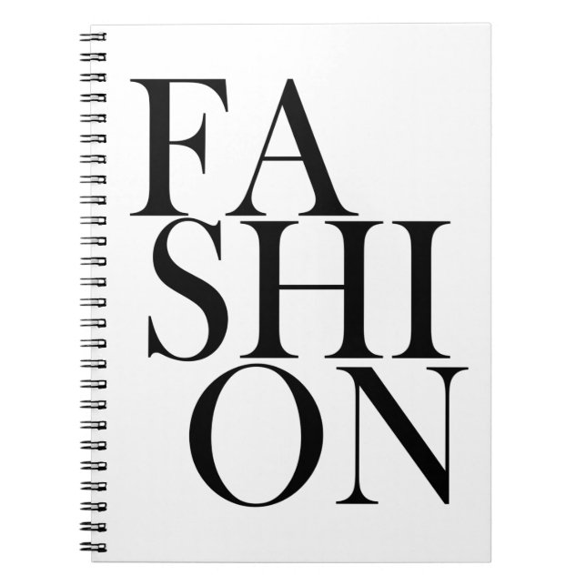 Cuaderno FASHION - Tipografía de la Moda Negra (Frente)