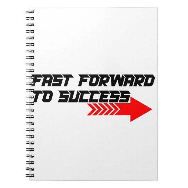 Cuaderno Fast Forward – Bold Red Motivation Quote Design (Frente)