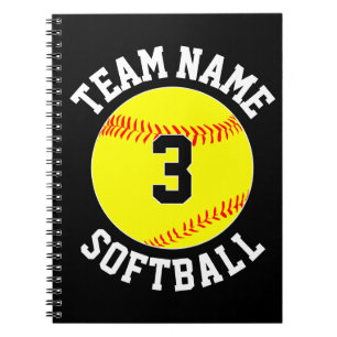 Cuaderno Fastpitch Softball Nombre equipo y número de jugad