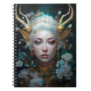 Cuaderno Faun Elf Woman Fantasy Art