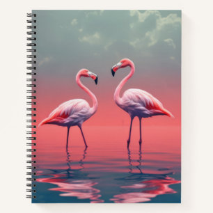 Cuaderno Fauna Flamingo Animal Bird Wildlife Wilderness Col