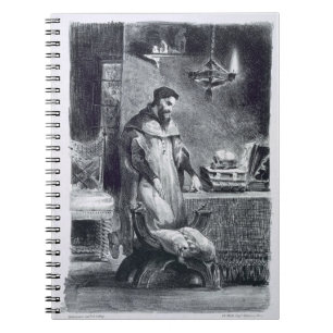 Cuaderno Fausto en su estudio, de Fausto de Goethe, 1828,