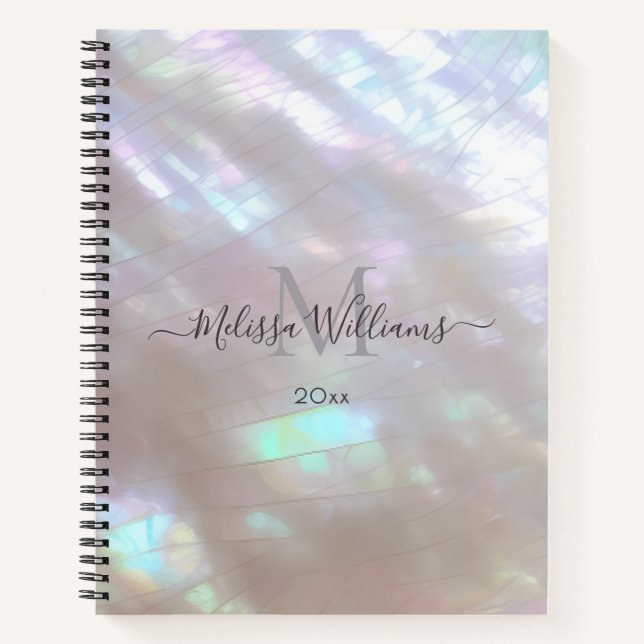 Cuaderno FAUX holográfico iridiscente (Anverso)