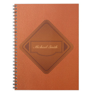 Cuaderno Faux Leather Brown personalizado