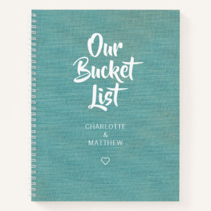 Cuaderno Faux Linen Our Bucket List Couepsake