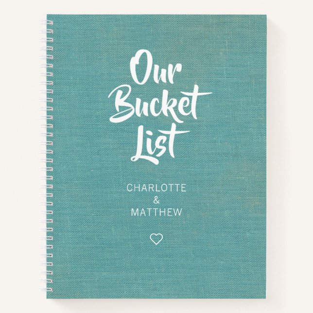 Cuaderno Faux Linen Our Bucket List Couepsake (Anverso)