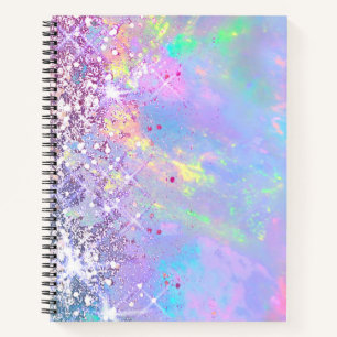 Cuaderno faux purpurina opal