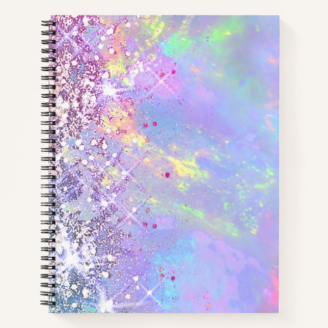 Cuaderno faux purpurina opal (Anverso)