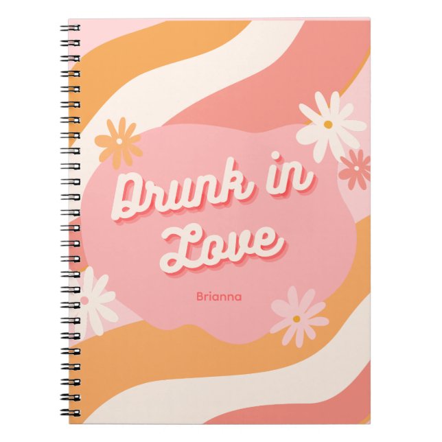 Cuaderno Favor de despedida de soltera rosa retro (Frente)