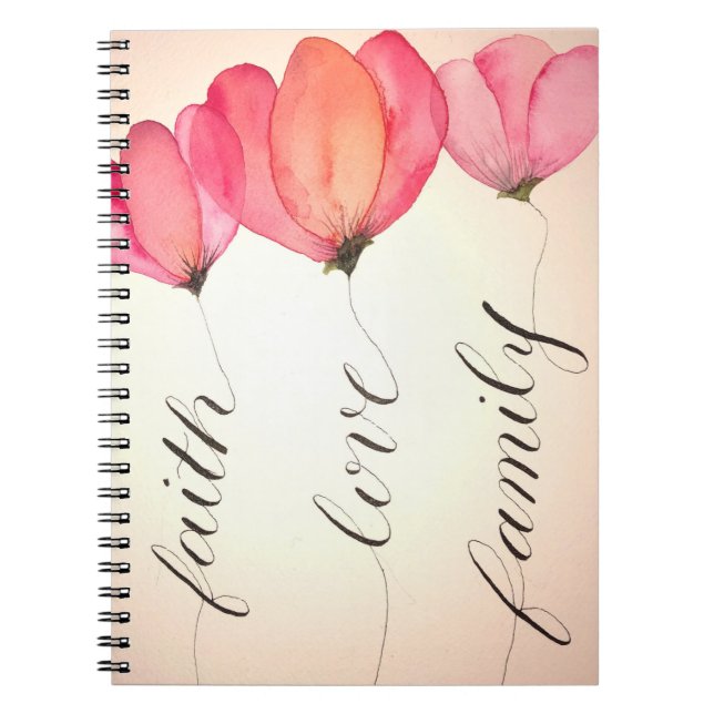 Cuaderno Fe, amor y familia ¿Qué más necesitas? (Frente)