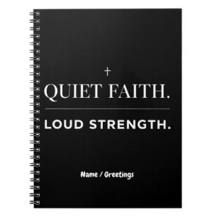 Cuaderno Fe Cristiana Minimalista Fuerte y Silenciosa