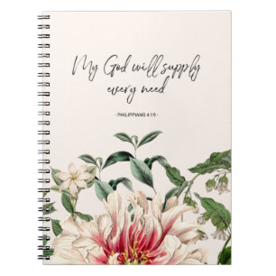 Cuaderno Fe de acuarela botánica floral