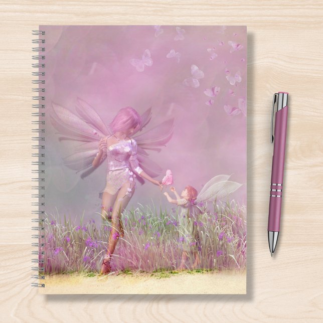 Cuaderno Fe de mariposa rosada y moderna (Subido por el creador)