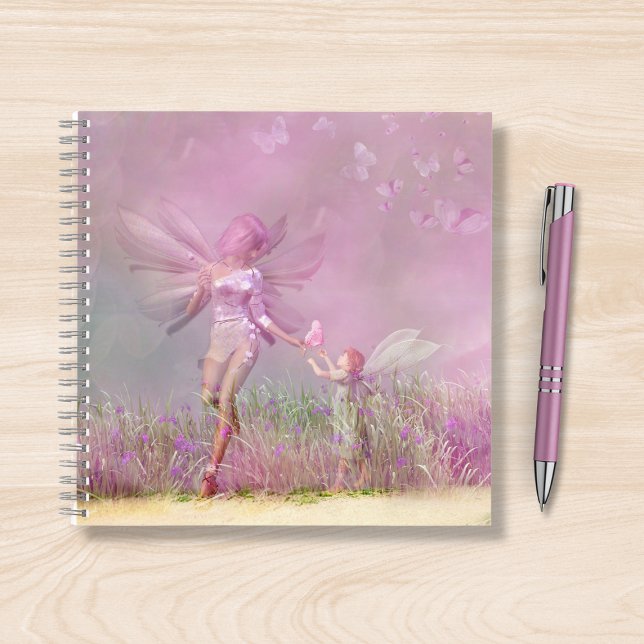 Cuaderno Fe de mariposa rosada y moderna (Subido por el creador)