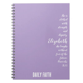 Cuaderno Fe diaria - Personalizado Proverbs Notebook for Wo
