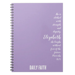 Cuaderno Fe diaria - Personalizado Proverbs Notebook for Wo